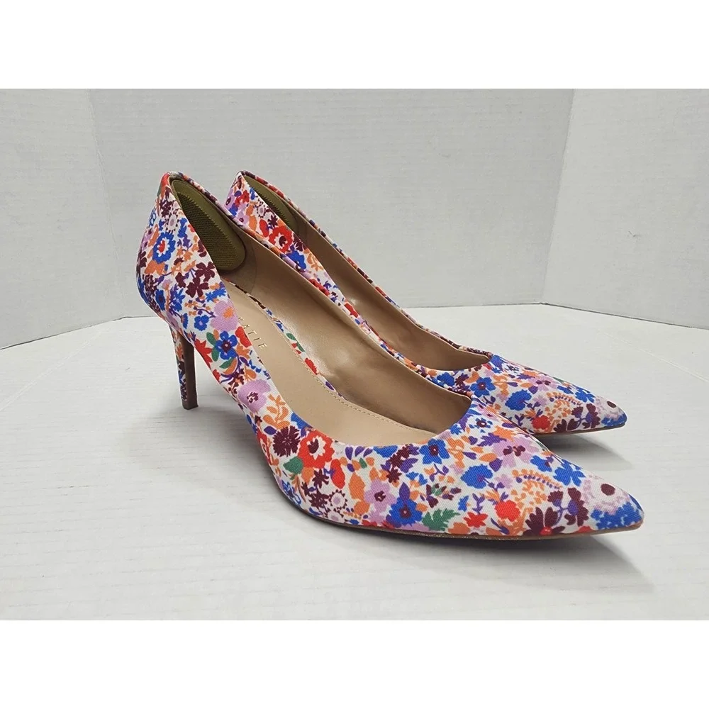 Katie & Kelly floral heels Spring Dress Shoes Pointed Toe Formal Elegant Sz 9